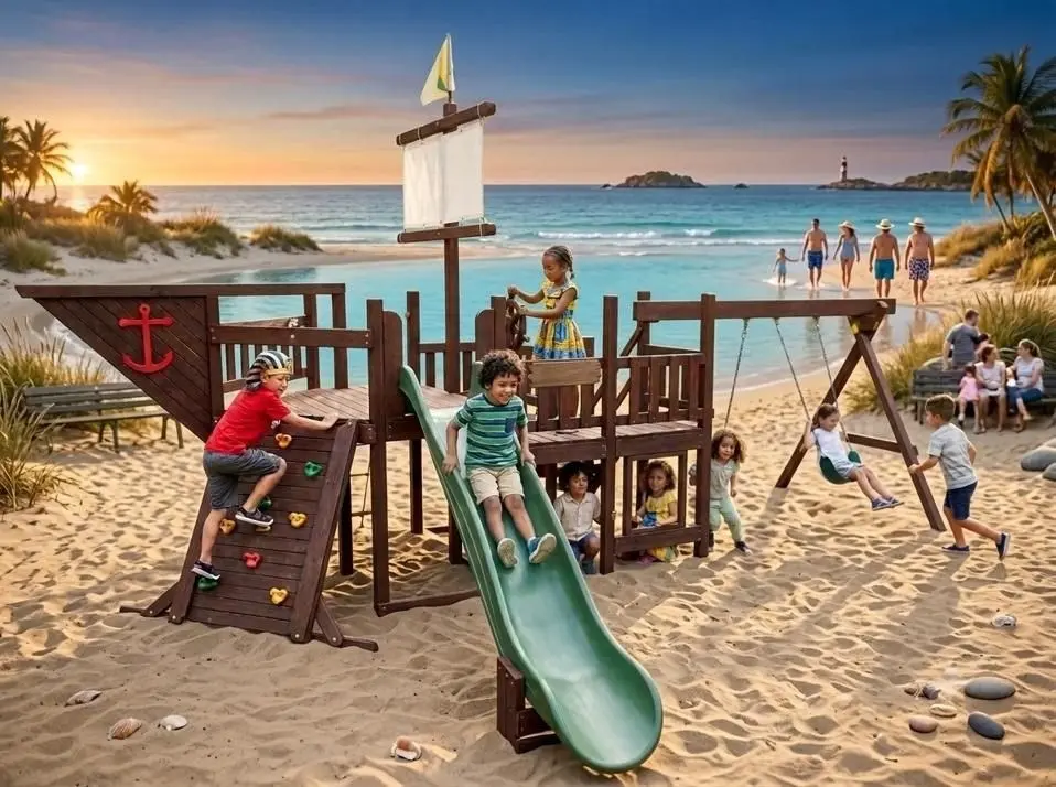 Pirate Ship Fort — Beachfront landmark · Resort