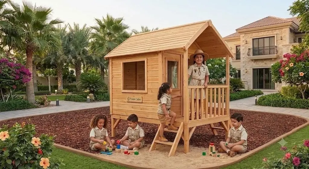 Forest Cabin Playhouse — Joinery-built · Family amenity